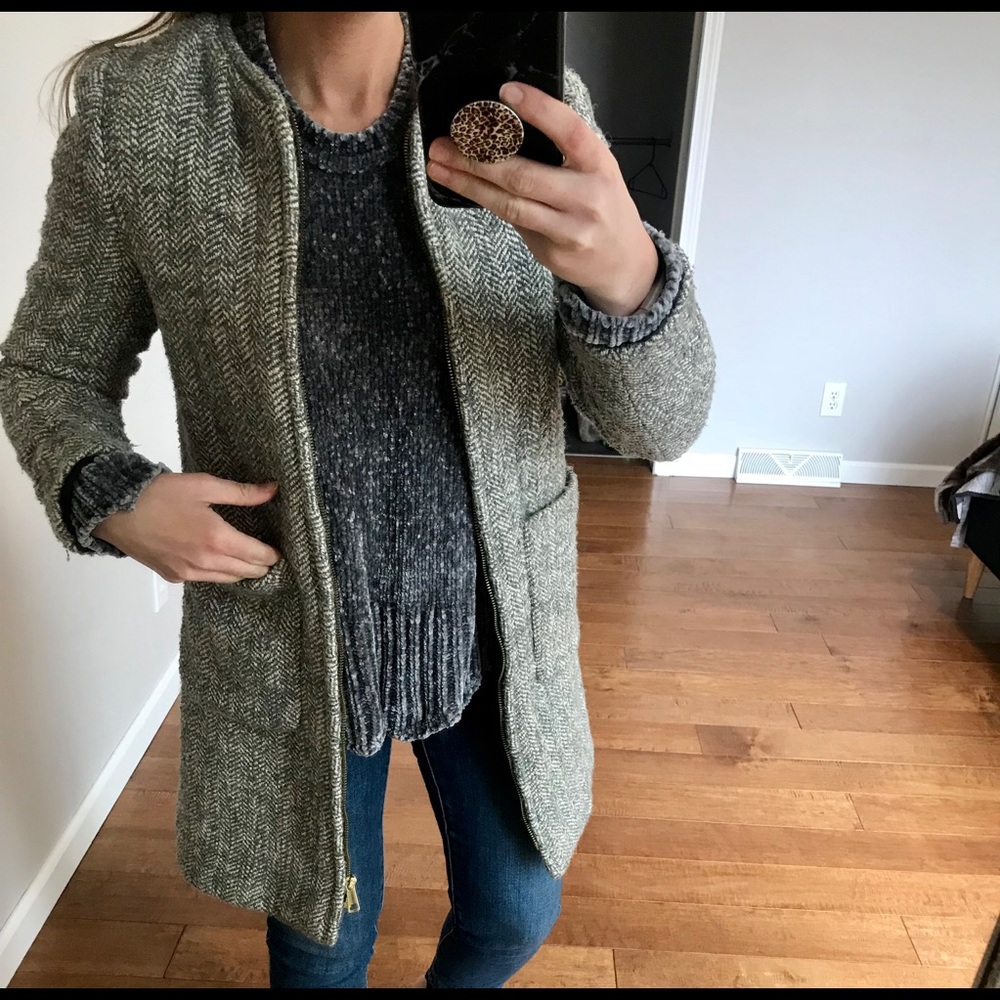 H&M tweed wool coat